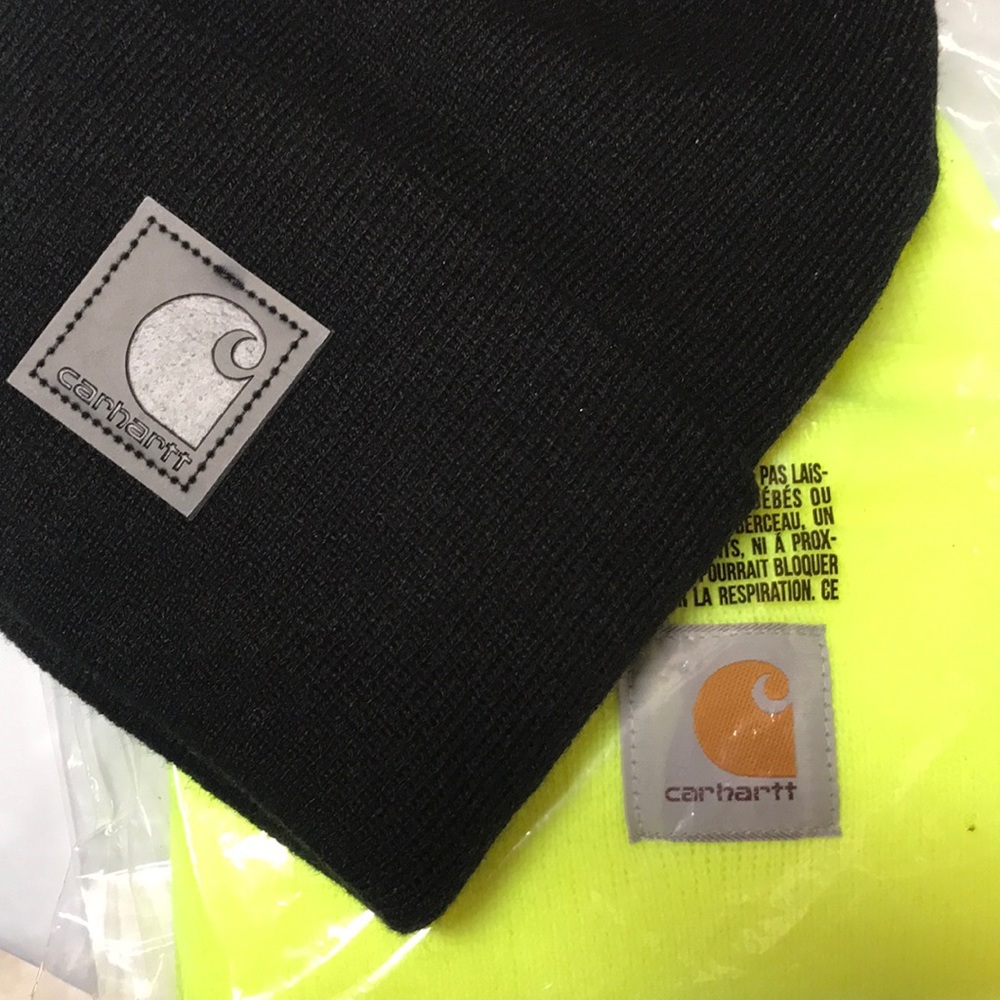 Carhartt Mens winter work 2 hat lot brand new warm